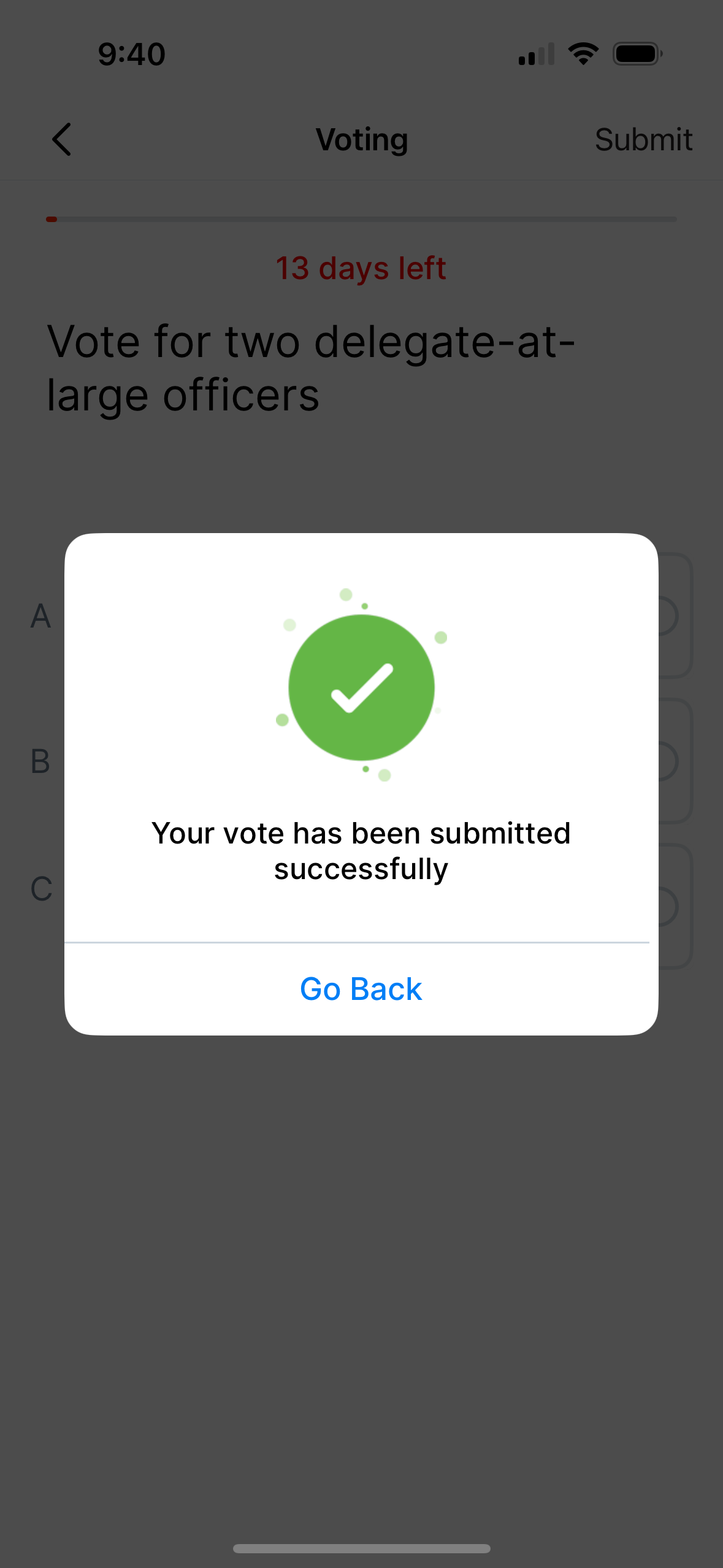 Vote step 3