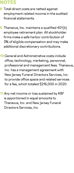 NOTES 8  Total direct costs are netted against employment related income in the audited financial statements   9  Tha   